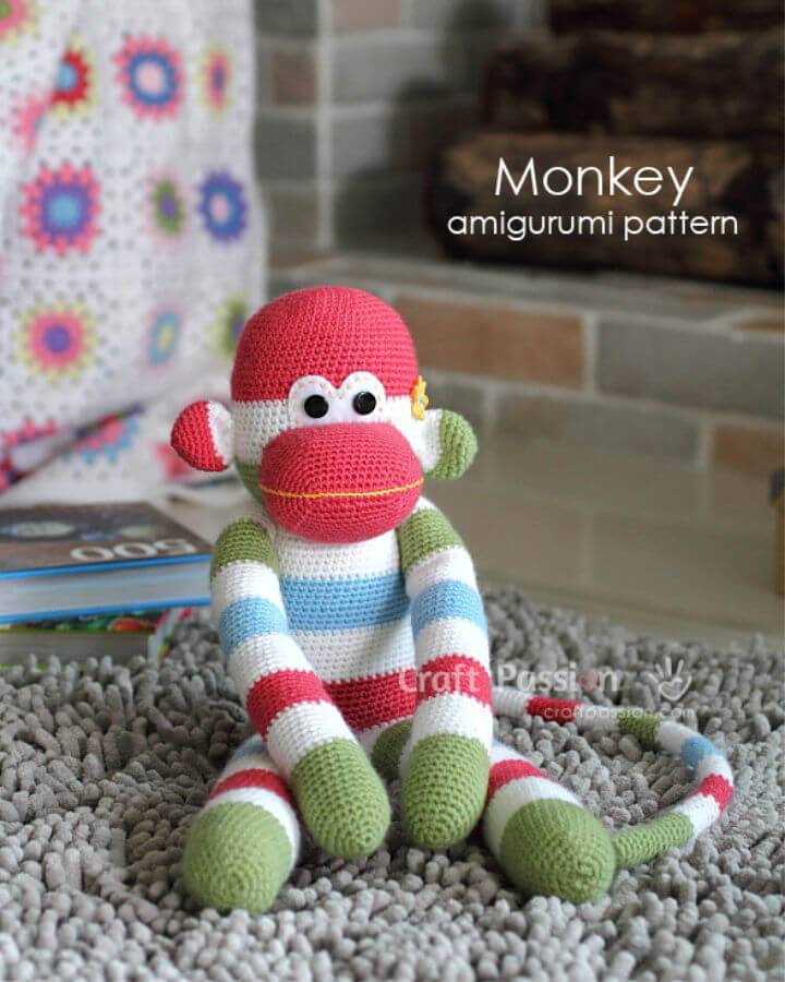 Make Sock Monkey Amigurumi Free Crochet Pattern