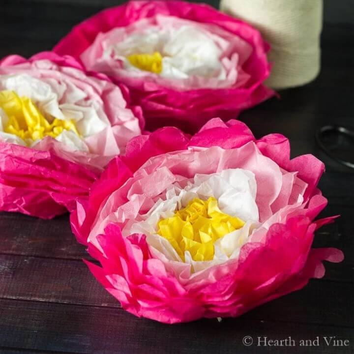 Make Tissue Paper Flower Garland