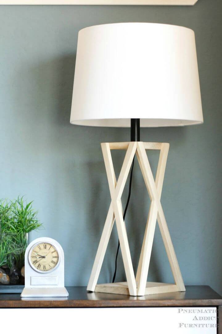 Make Your Own Wood Tapered X Lamp