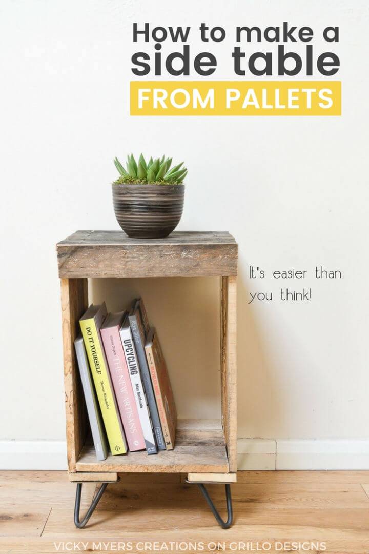 Make a Wooden Pallet Side Table