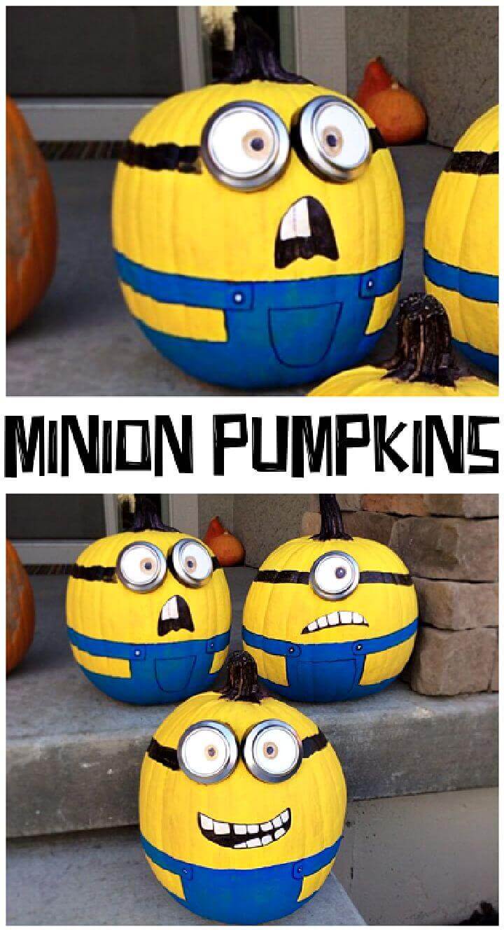 Minion Painted Pumpkins