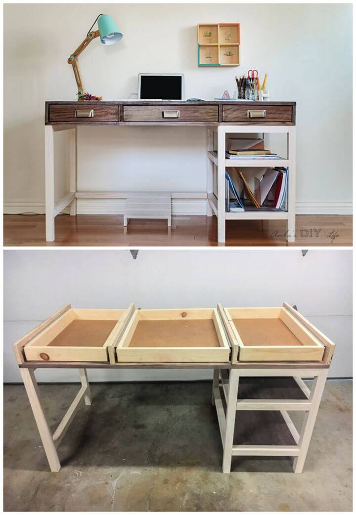 Modern DIY Farmhouse Plywood Desk
