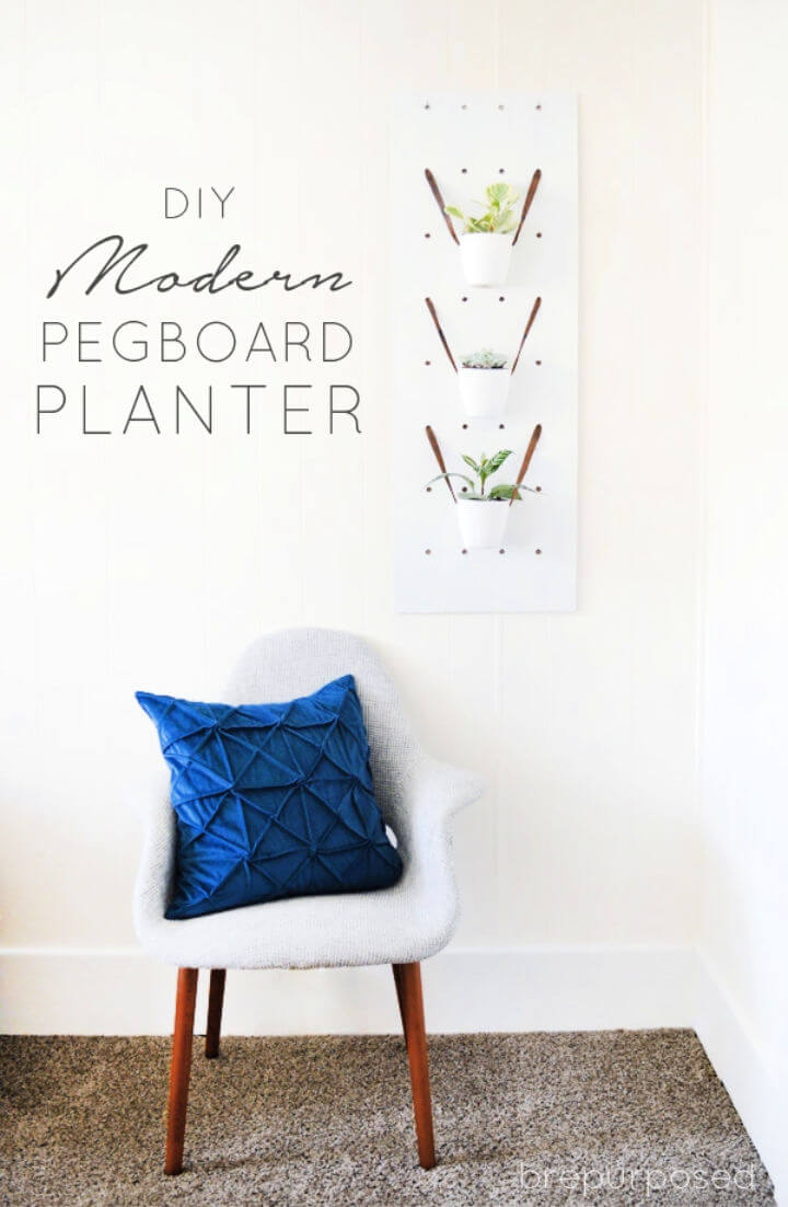 Modern DIY One Sheet Plywood Pegboard Planter