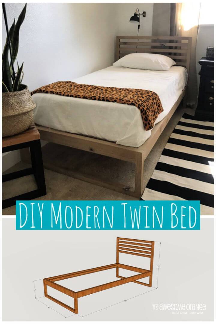 Modern DIY Twin Bed