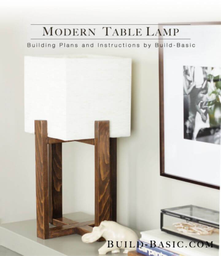 Modern DIY Wooden Table Lamp