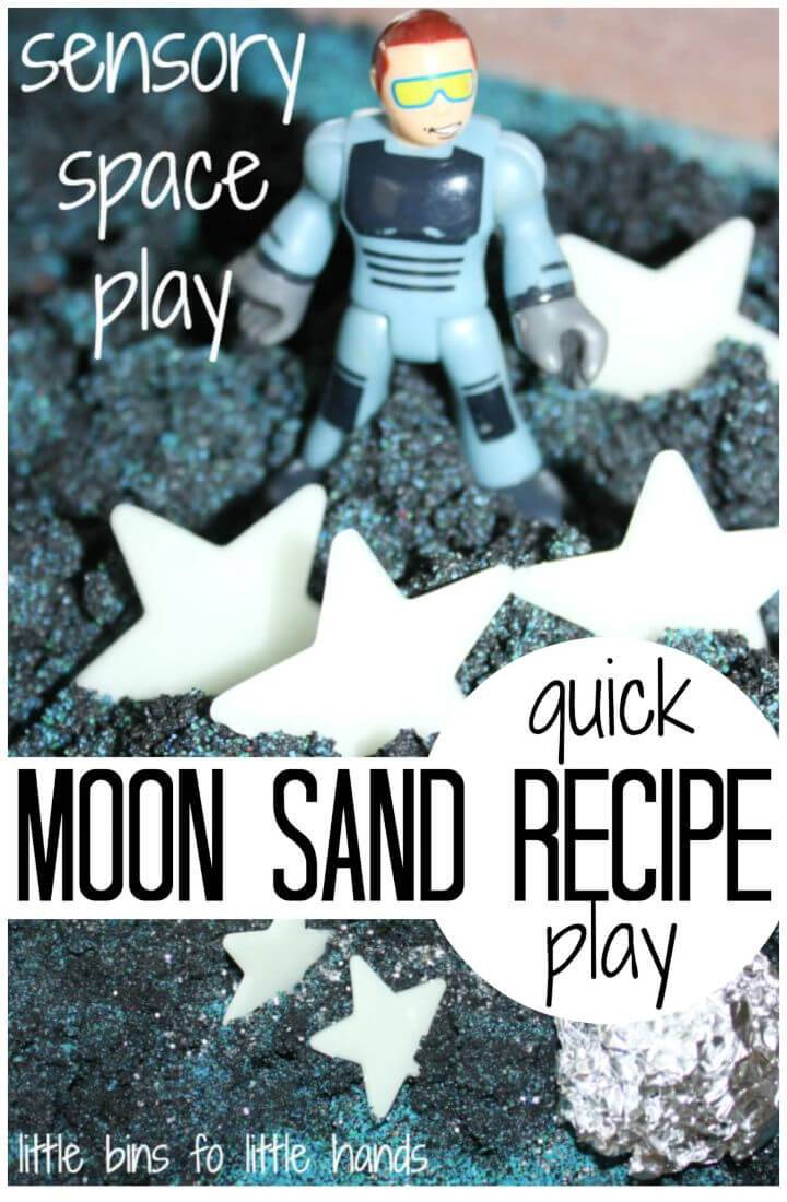 Moon Sand space Sensory Play Recipe