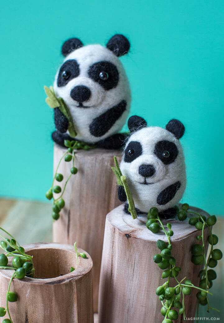 Needle Felted Panda Pals