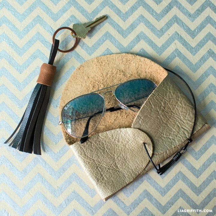 No Sew Leather Sunglasses Pouch