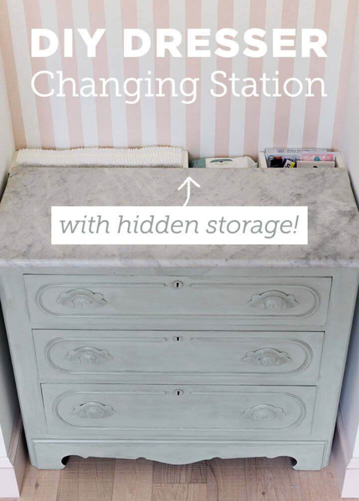 Nursery Changing Station with Hidden Storage