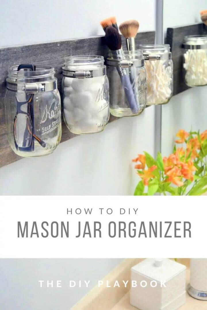 Old Mason Jars Into Handy Organizer