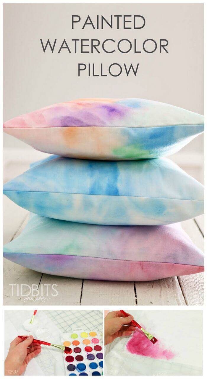 Painted Watercolor pillow