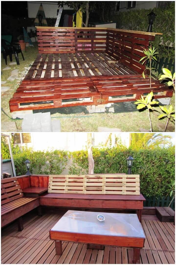 Pallet Deck for Backyard