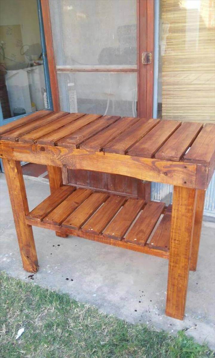 60 Pallet Table Ideas Out of Recycled Wooden Pallets ⋆ DIY ...
