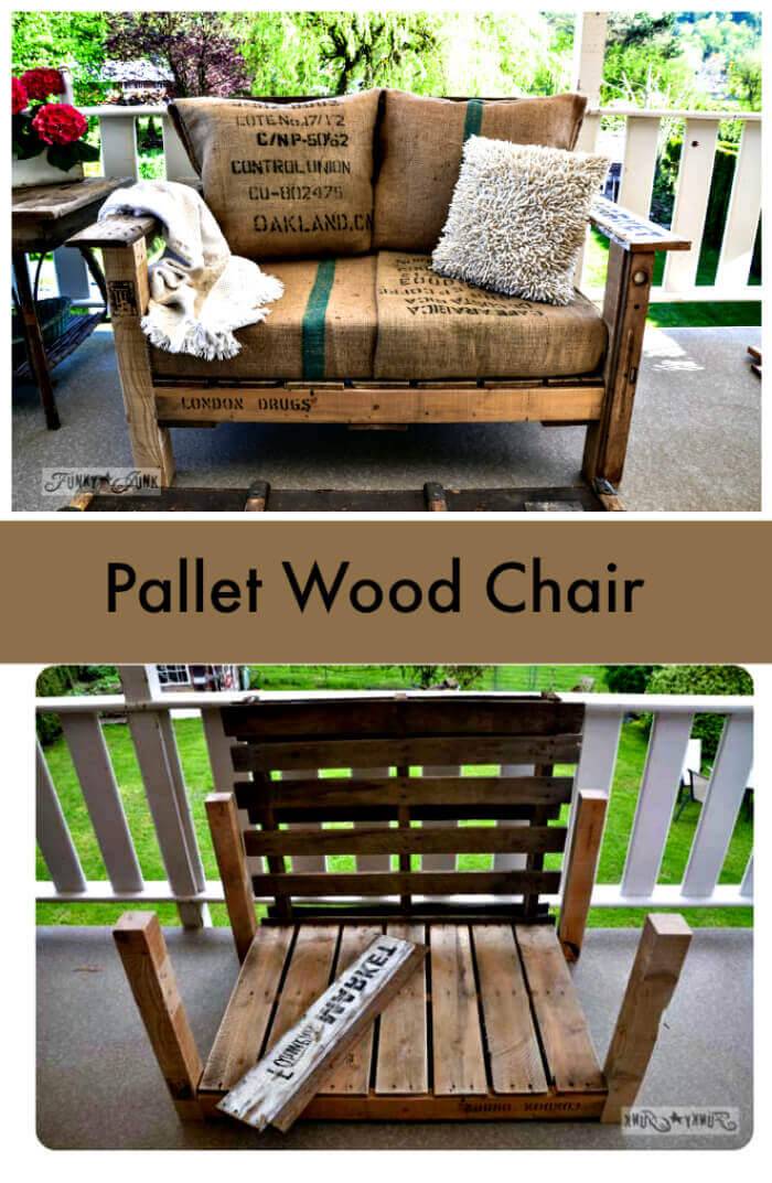 Building a pallet chair with cushions