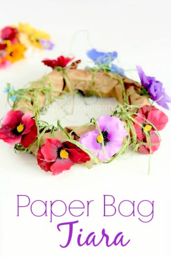 Paper Bag Tiara Craft for Camp