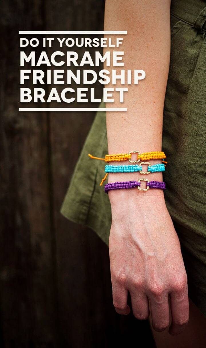 Pretty DIY Macrame Friendship Bracelet