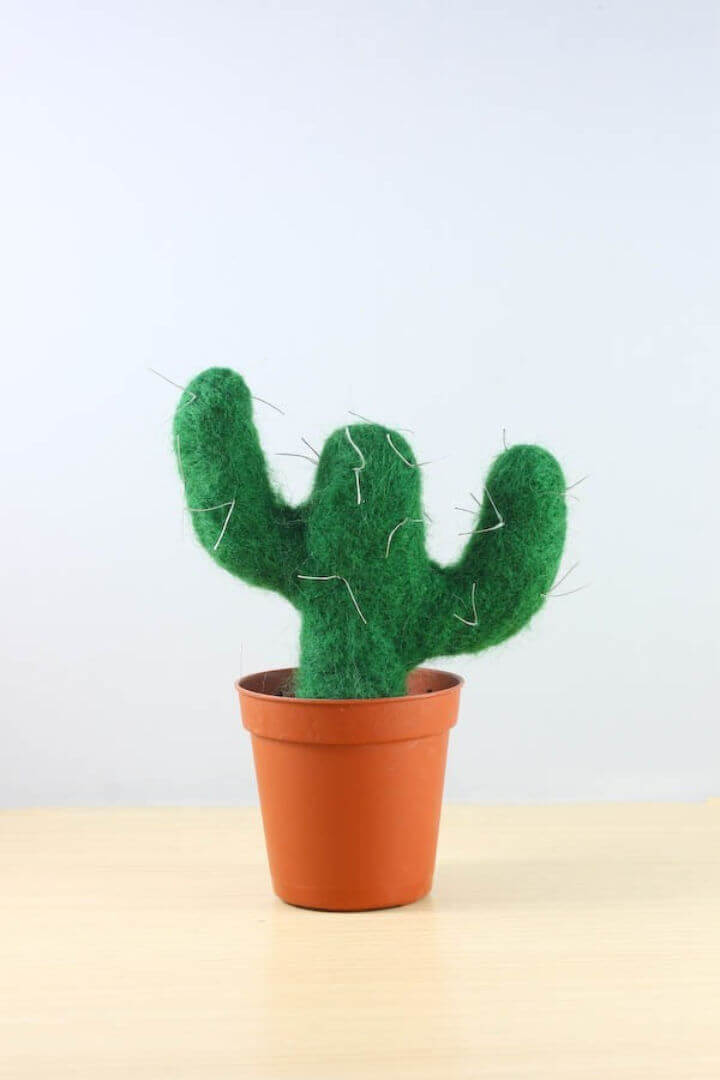 Pretty DIY Needle Felt Cactus