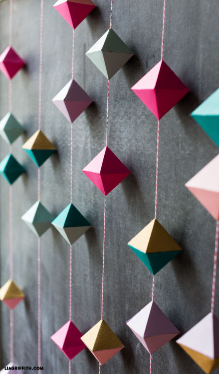 Pretty DIY Paper Geode Garland