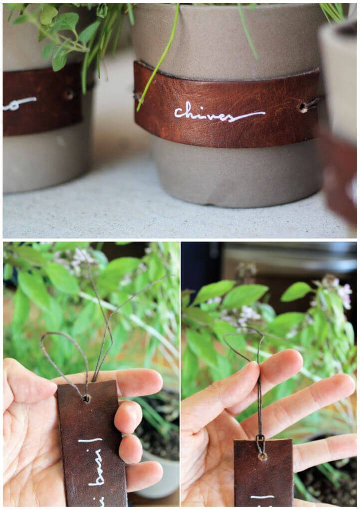 Quick DIY Leather Herb Labels
