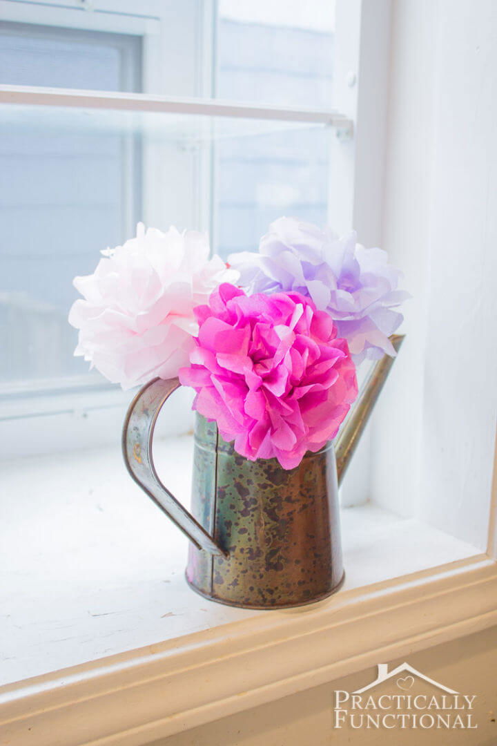 🧻💐DIY Tissue Paper Flower Bouquet, DIY Tissue Paper Flower easy