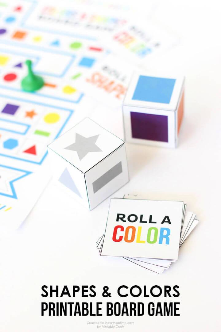 Shapes and Colors Printable Board Game