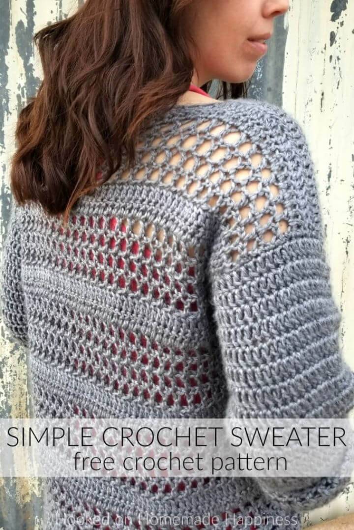 Simple Crochet Sweater Free Pattern