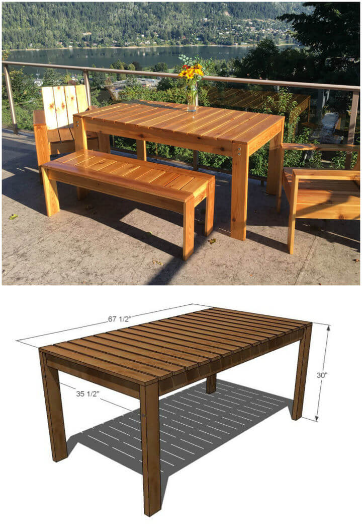 Simple DIY Outdoor Dining Table