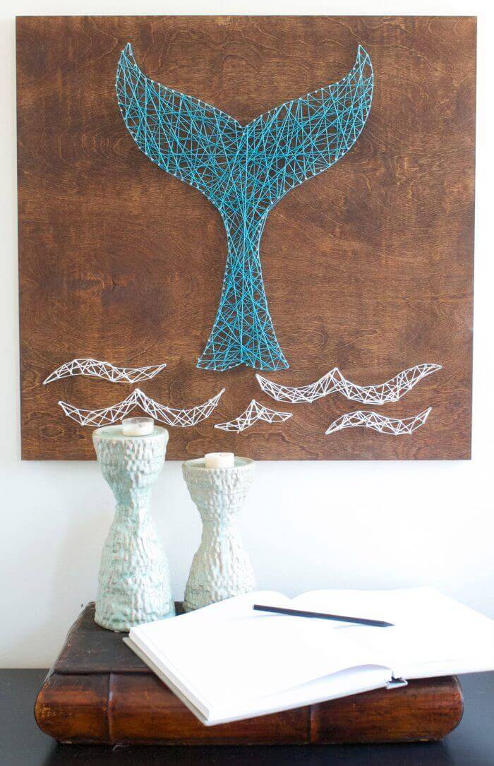 DIY Fish Tall Wall String Art