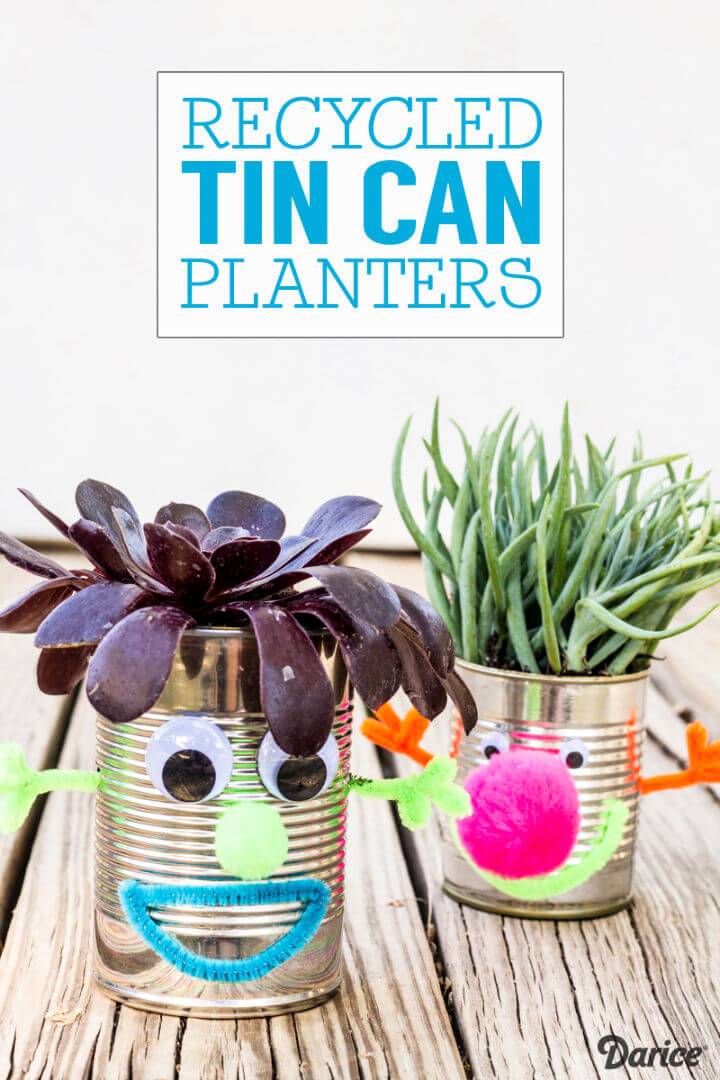Tin Can Planters Recycled Crafts for Kids