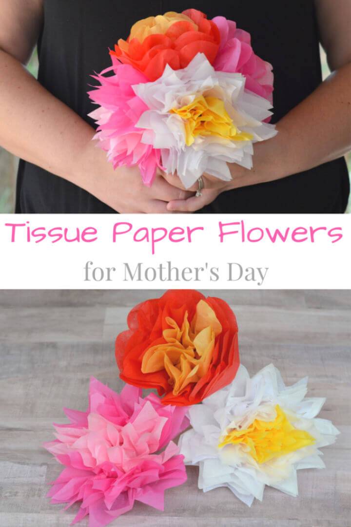Tissue Paper Flowers for Mother’s Day