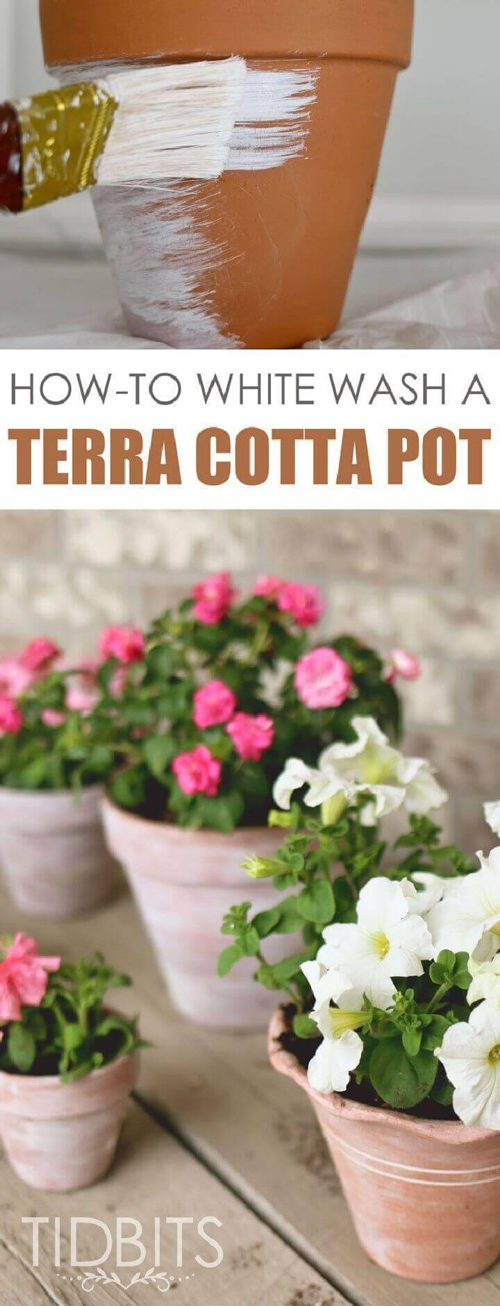 White Washed Terra Cotta Pots