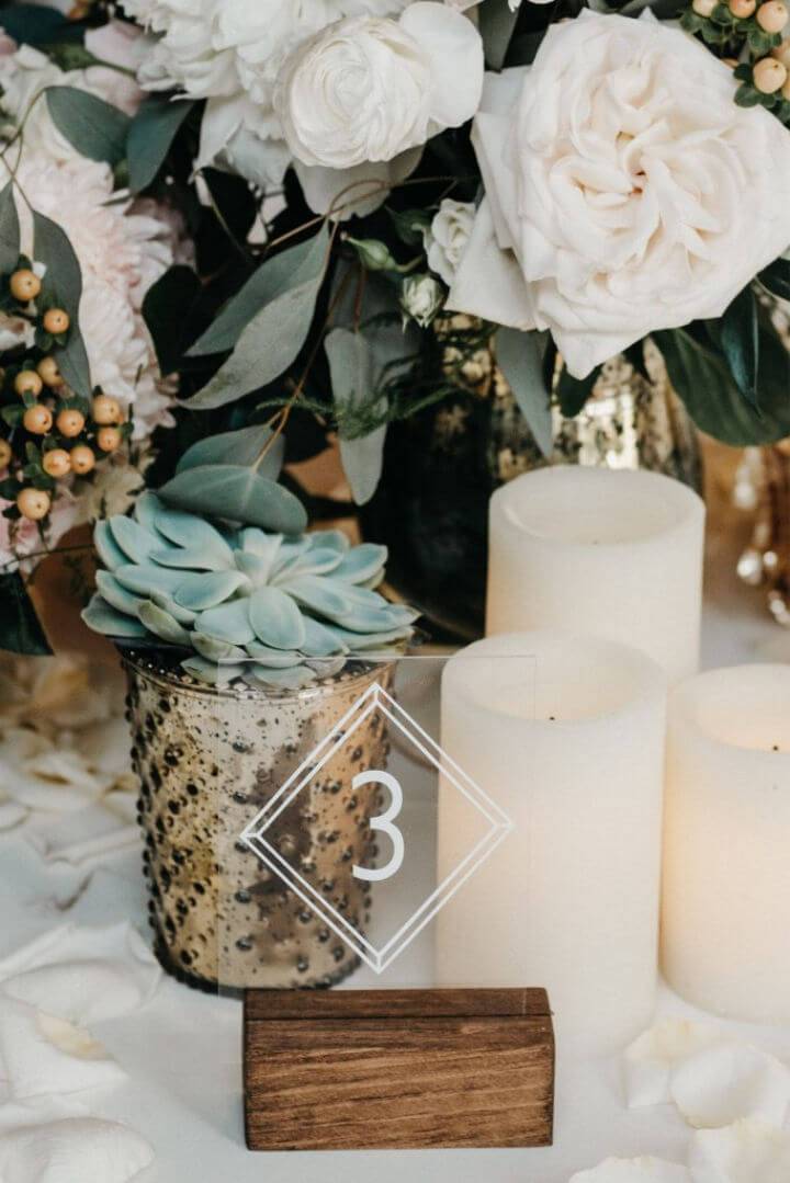 DIY Wood and Acrylic Table Number