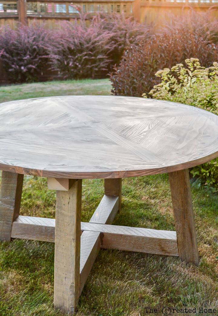 Wood Beam Round Dining Table