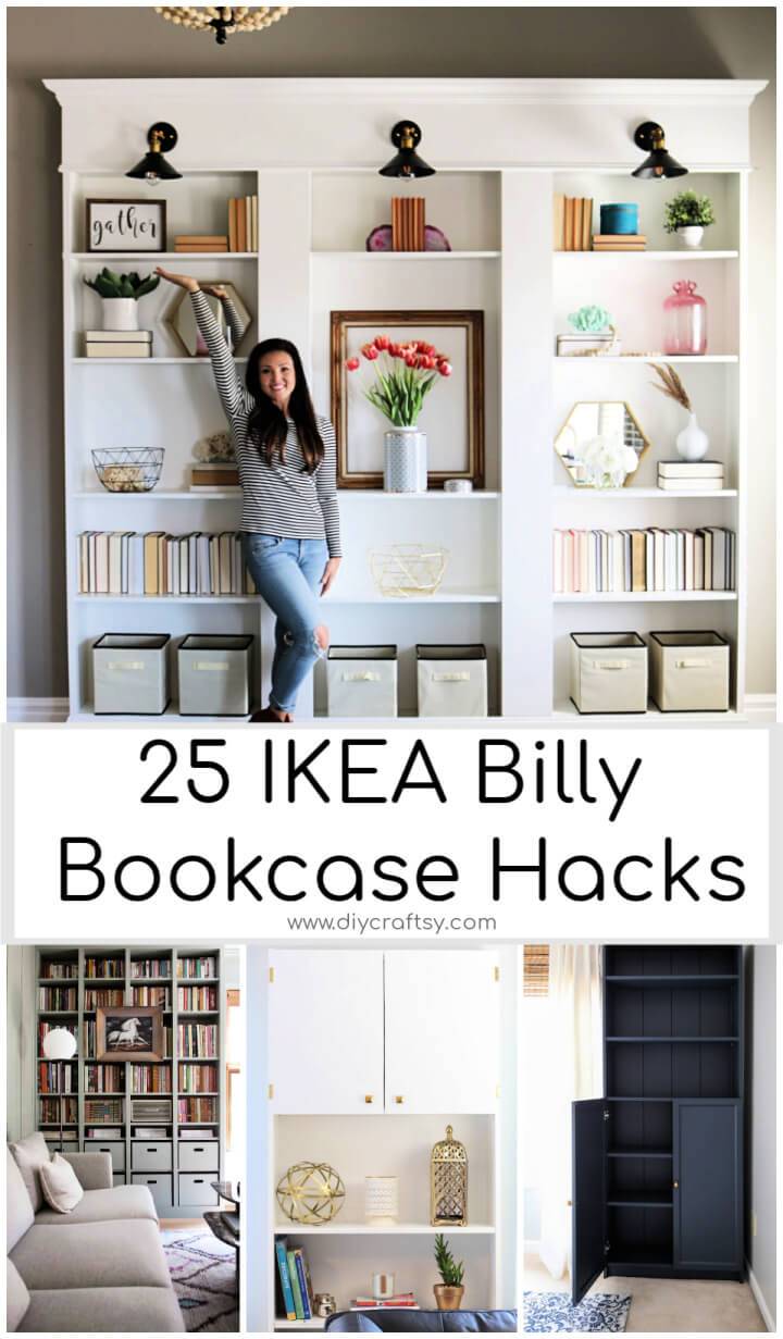 25 Best IKEA Billy Bookcase Hacks with Free Plans