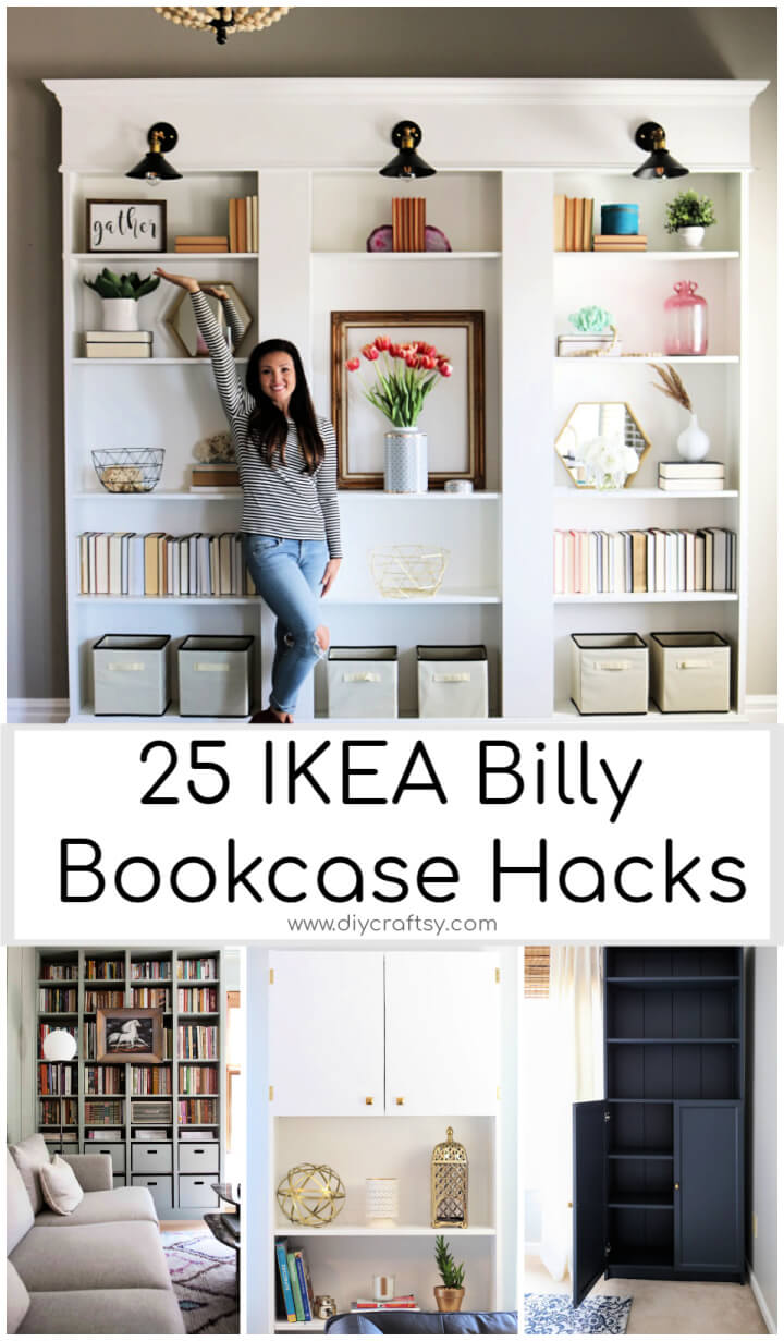 25 Best Ikea Billy Bookcase Hacks 100 Free Plans