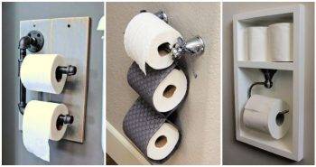 28 Unique DIY Toilet Paper Holder Ideas