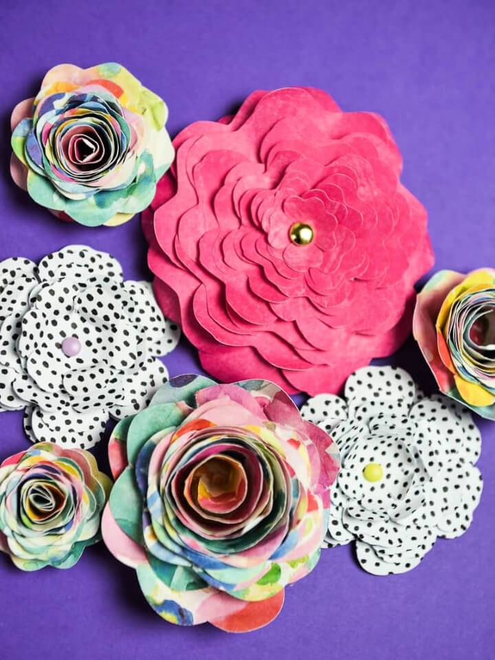 3 Ways to Make 3D Paper Flowers 1