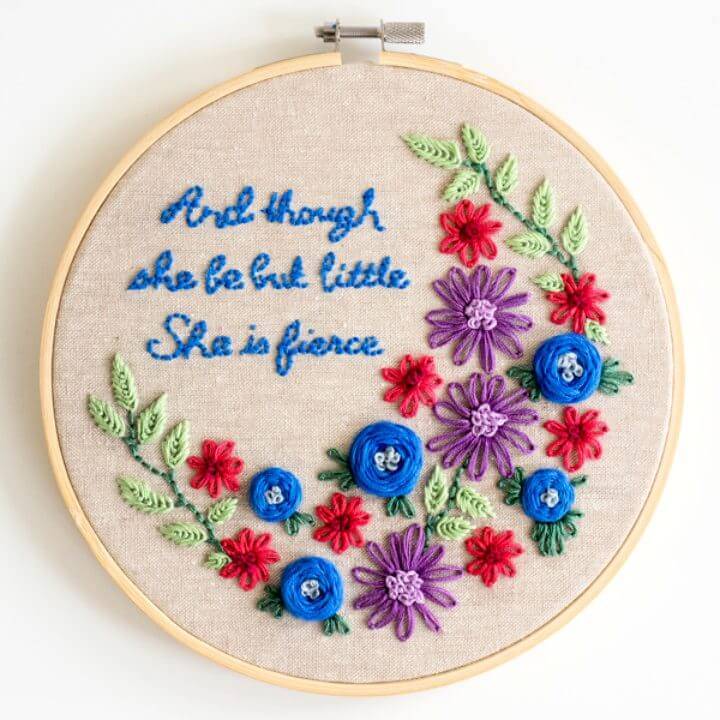 Adorable Floral Embroidery Pattern