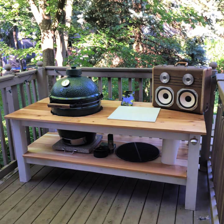 5 DIY Big Green Egg Table Plans To Transform Your Grilling Space