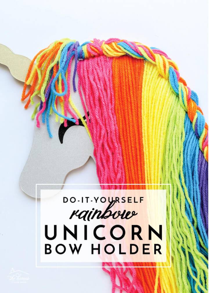 Awesome DIY Rainbow Unicorn Bow Holder