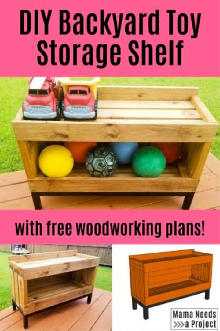 Backyard Toy Storage Shelf