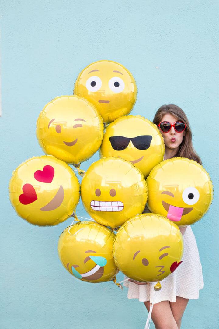 DIY Emoji Balloons for Birthday Party