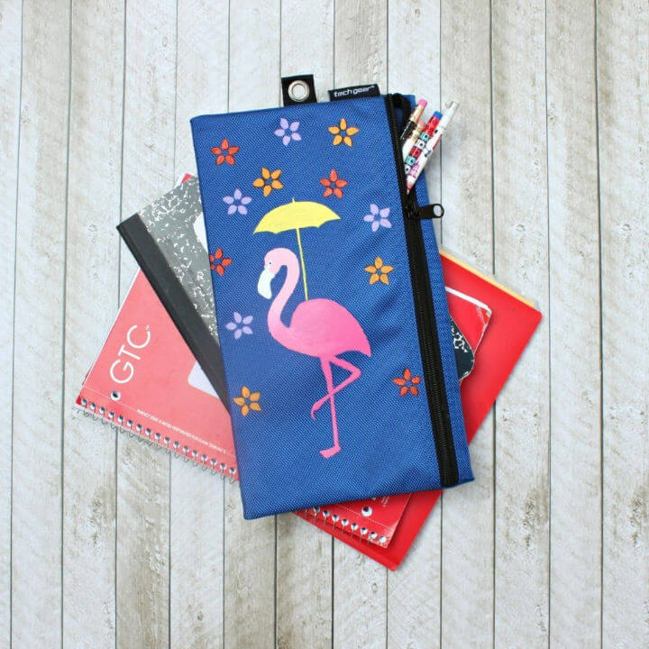 Homemade Flamingo Pencil Pouch