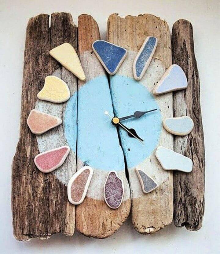 Brilliant Driftwood Clock Idea