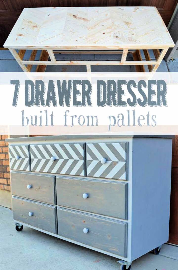 Build 7 Drawer Dresser from Pallets