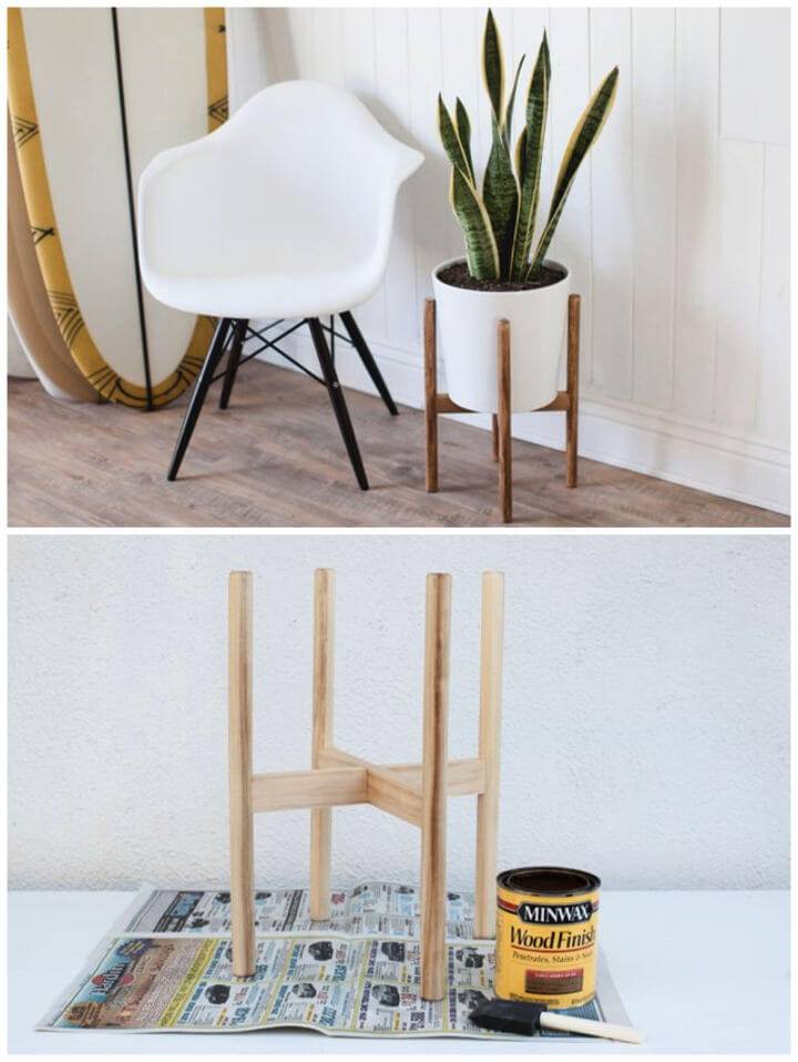 Build a Midcentury Inspired Plant Stand