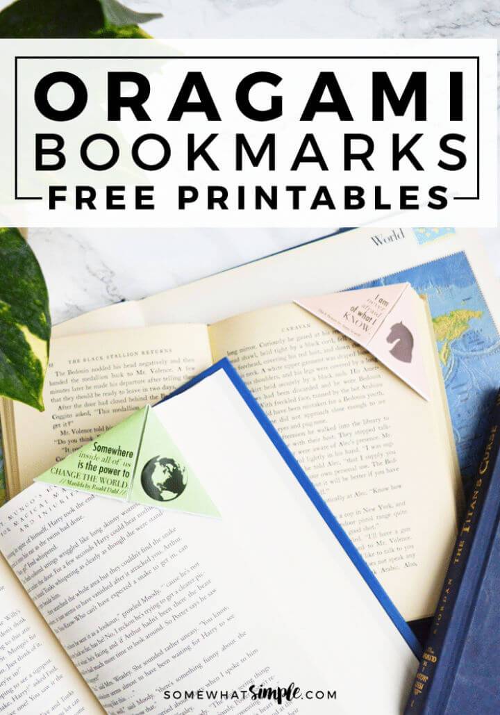 Clever Free Origami Printable Bookmarks