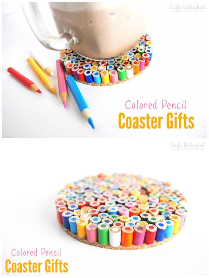 Colored Pencil DIY Coaster Gifts For Teachers