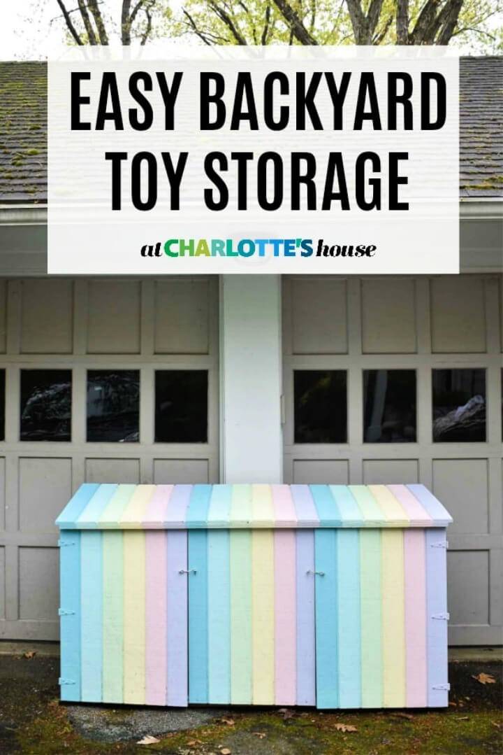 Colorful DIY Outdoor Toy Storage Box