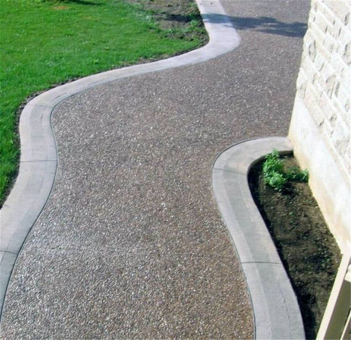 Concrete Walkway for Backyard Pavers